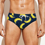 Banana Fruit Pattern Print Men's Swim Briefs
