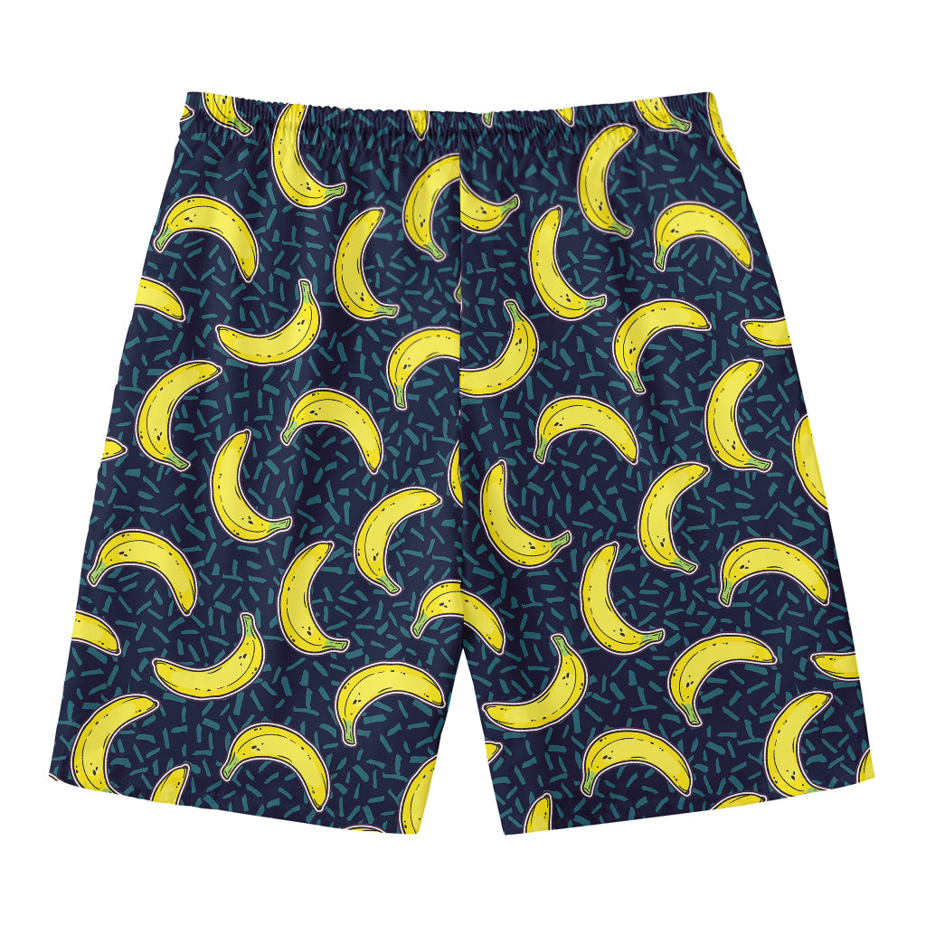 Banana Fruit Pattern Print Men's Swim Trunks