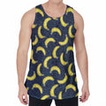 Banana Fruit Pattern Print Men's Velvet Tank Top