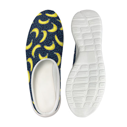 Banana Fruit Pattern Print Mesh Casual Shoes