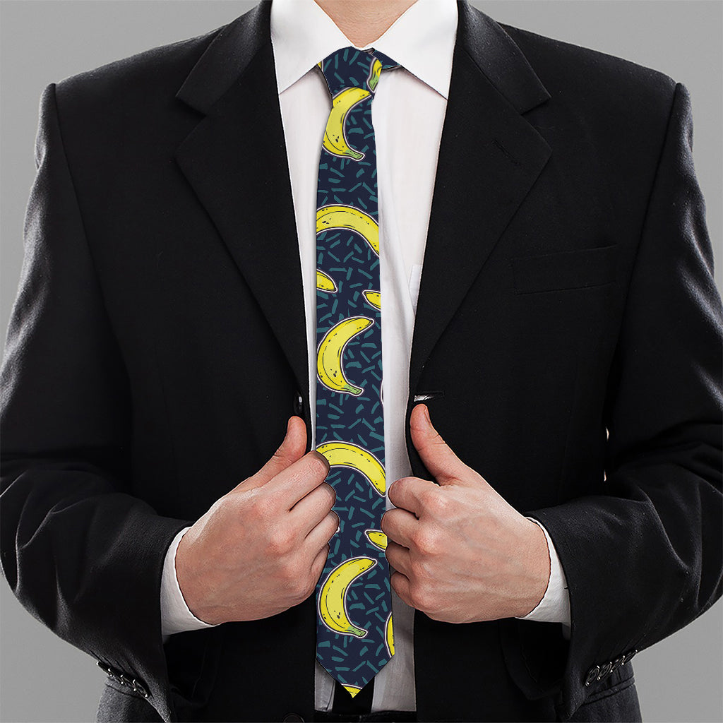 Banana Fruit Pattern Print Necktie