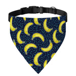 Banana Fruit Pattern Print Over The Collar Dog Bandana