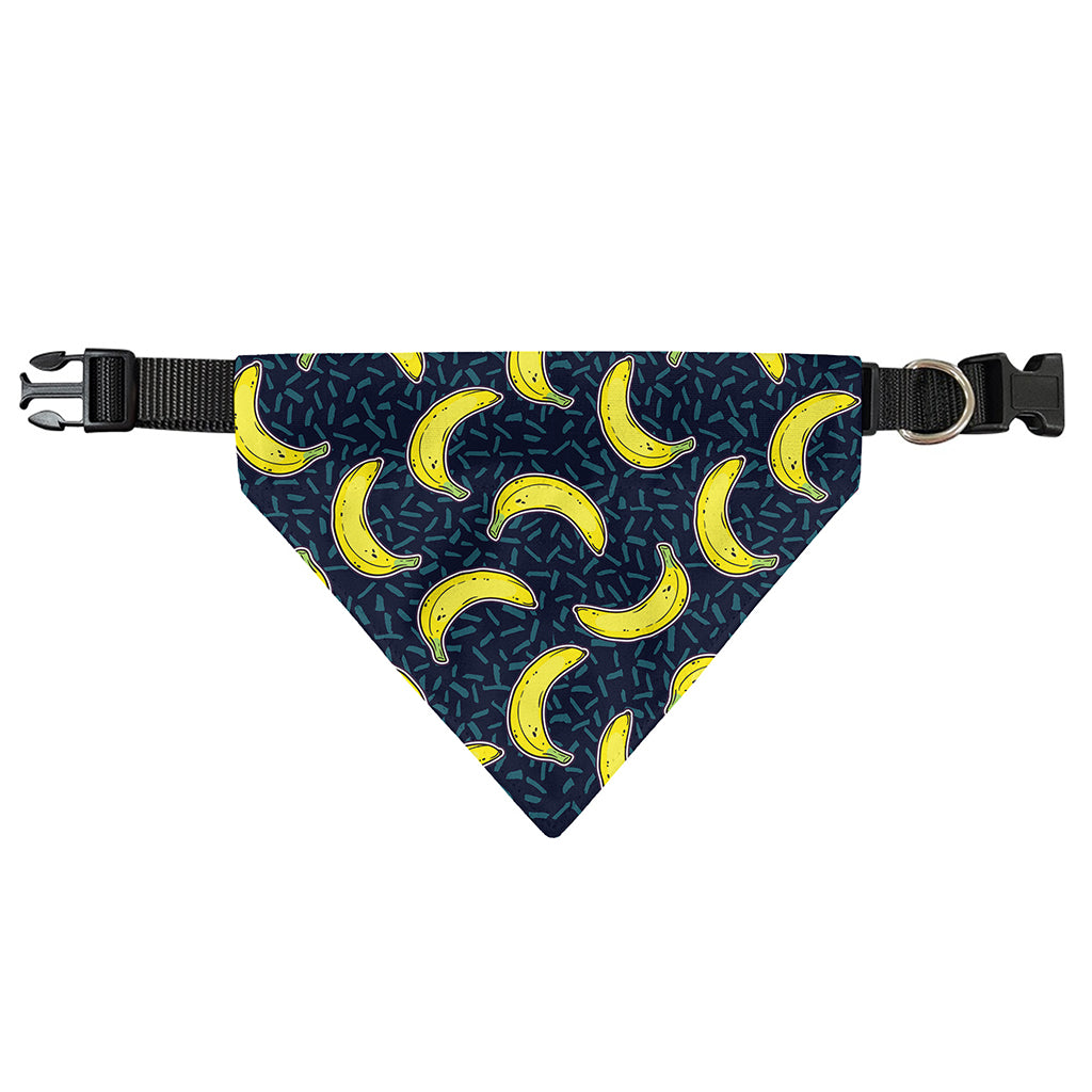 Banana Fruit Pattern Print Over The Collar Dog Bandana