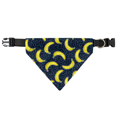 Banana Fruit Pattern Print Over The Collar Dog Bandana