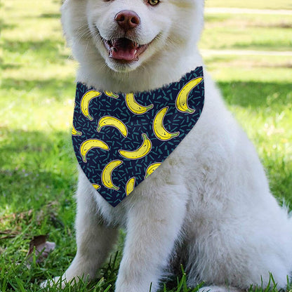 Banana Fruit Pattern Print Over The Collar Dog Bandana