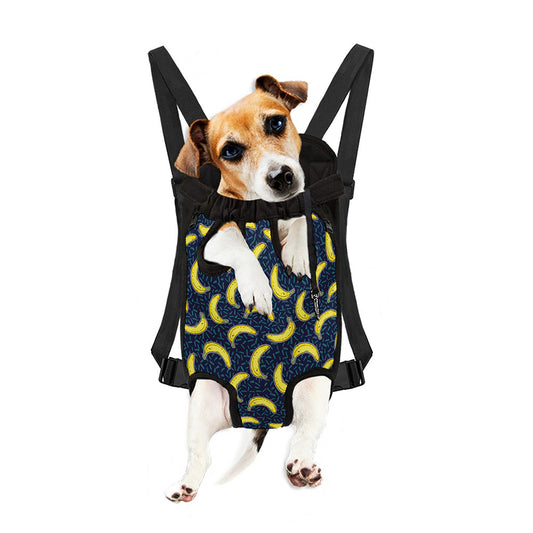 Banana Fruit Pattern Print Pet Carrier Backpack