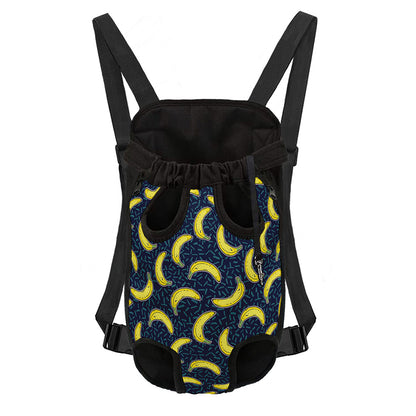 Banana Fruit Pattern Print Pet Carrier Backpack