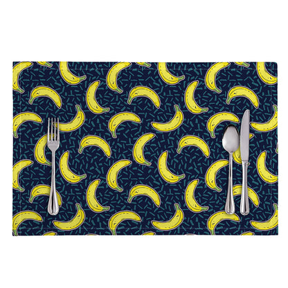 Banana Fruit Pattern Print Placemat