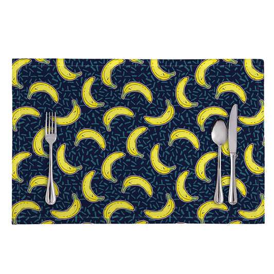 Banana Fruit Pattern Print Placemat