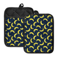 Banana Fruit Pattern Print Pot Holders With Pocket