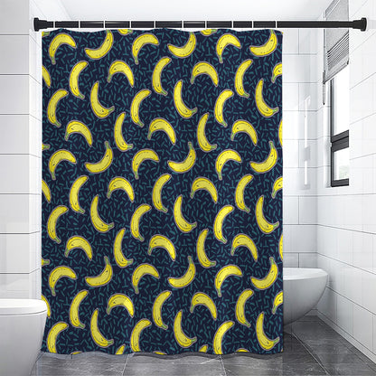 Banana Fruit Pattern Print Premium Shower Curtain