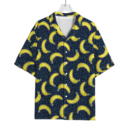 Banana Fruit Pattern Print Rayon Hawaiian Shirt