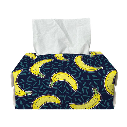Banana Fruit Pattern Print Rectangle Tissue Box Cover