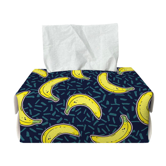 Banana Fruit Pattern Print Rectangle Tissue Box Cover