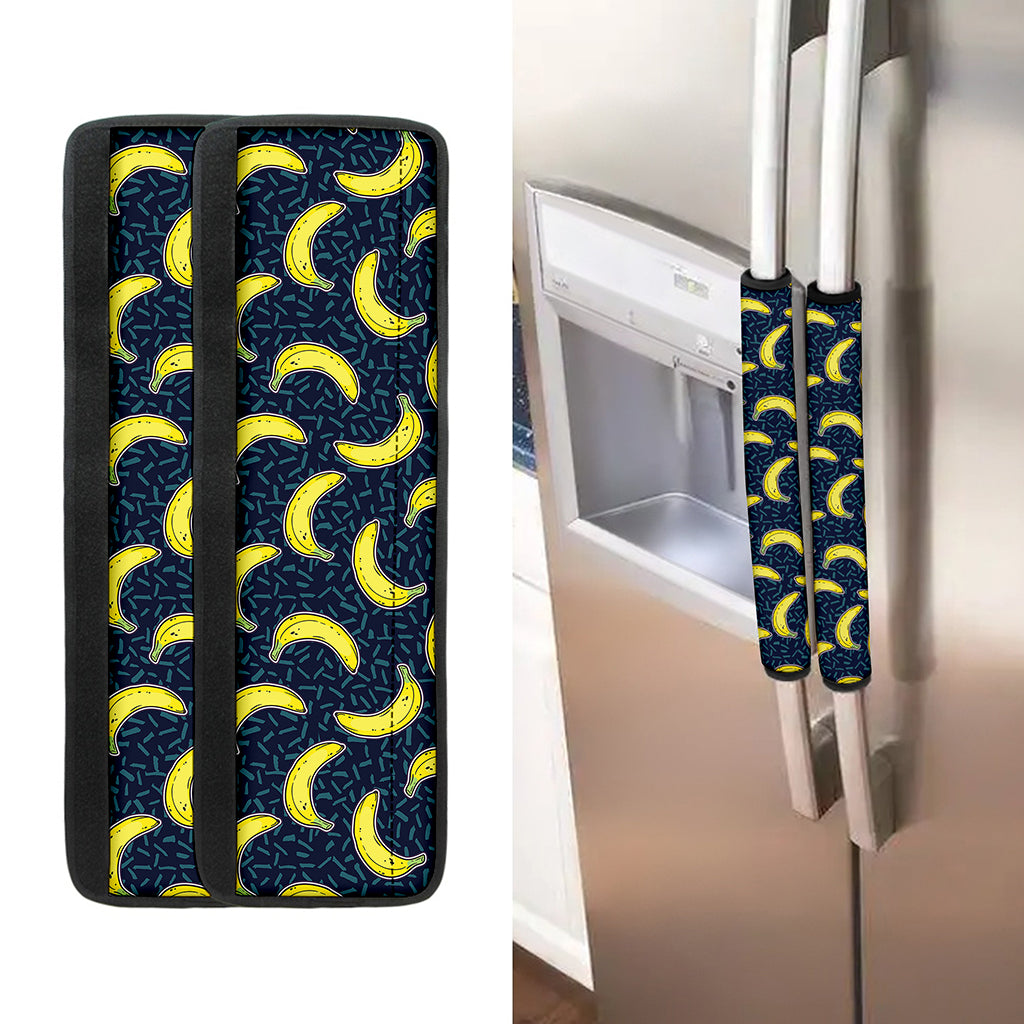 Banana Fruit Pattern Print Refrigerator Handle Covers