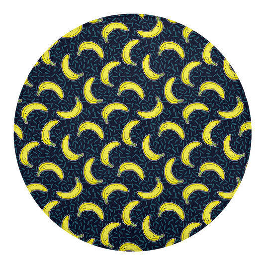 Banana Fruit Pattern Print Round Blanket