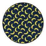 Banana Fruit Pattern Print Round Floor Mat