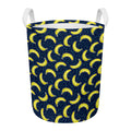 Banana Fruit Pattern Print Round Laundry Basket