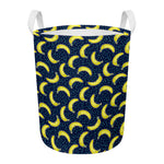 Banana Fruit Pattern Print Round Laundry Basket