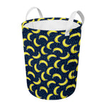 Banana Fruit Pattern Print Round Laundry Basket