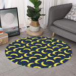 Banana Fruit Pattern Print Round Rug