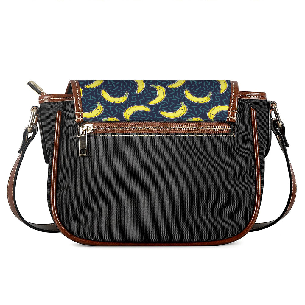 Banana Fruit Pattern Print Saddle Bag