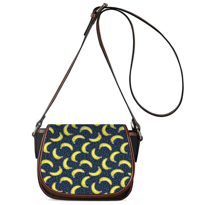 Banana Fruit Pattern Print Saddle Bag