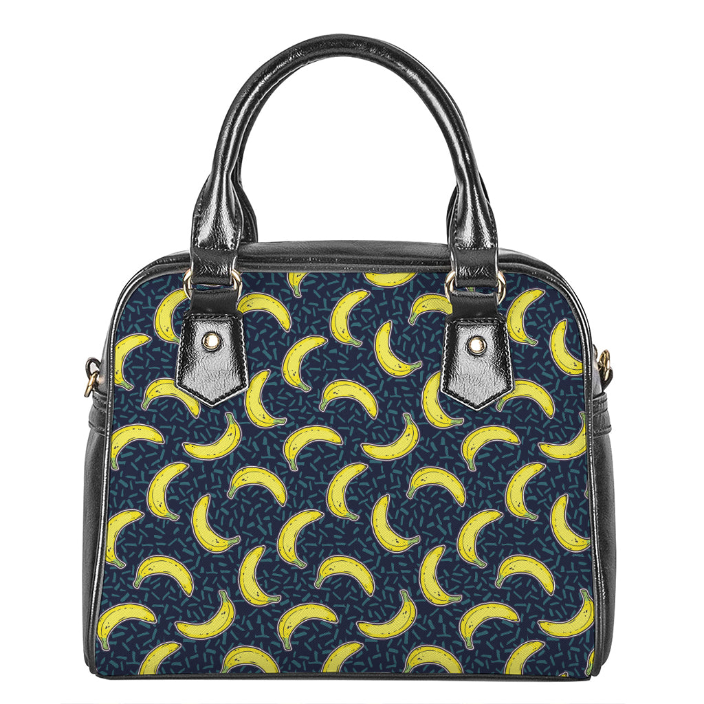 Banana Fruit Pattern Print Shoulder Handbag