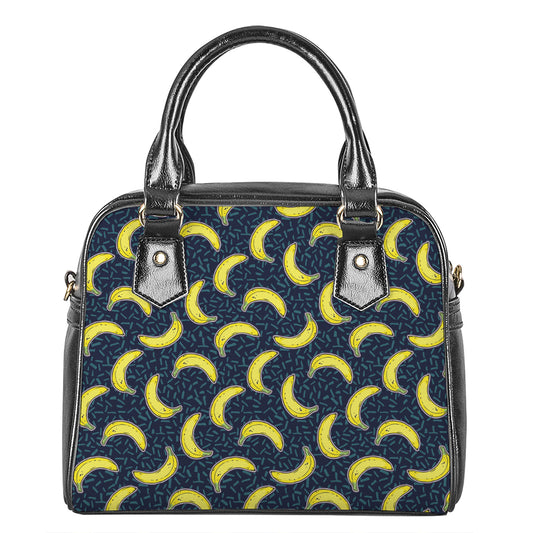 Banana Fruit Pattern Print Shoulder Handbag