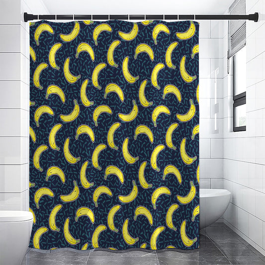 Banana Fruit Pattern Print Shower Curtain