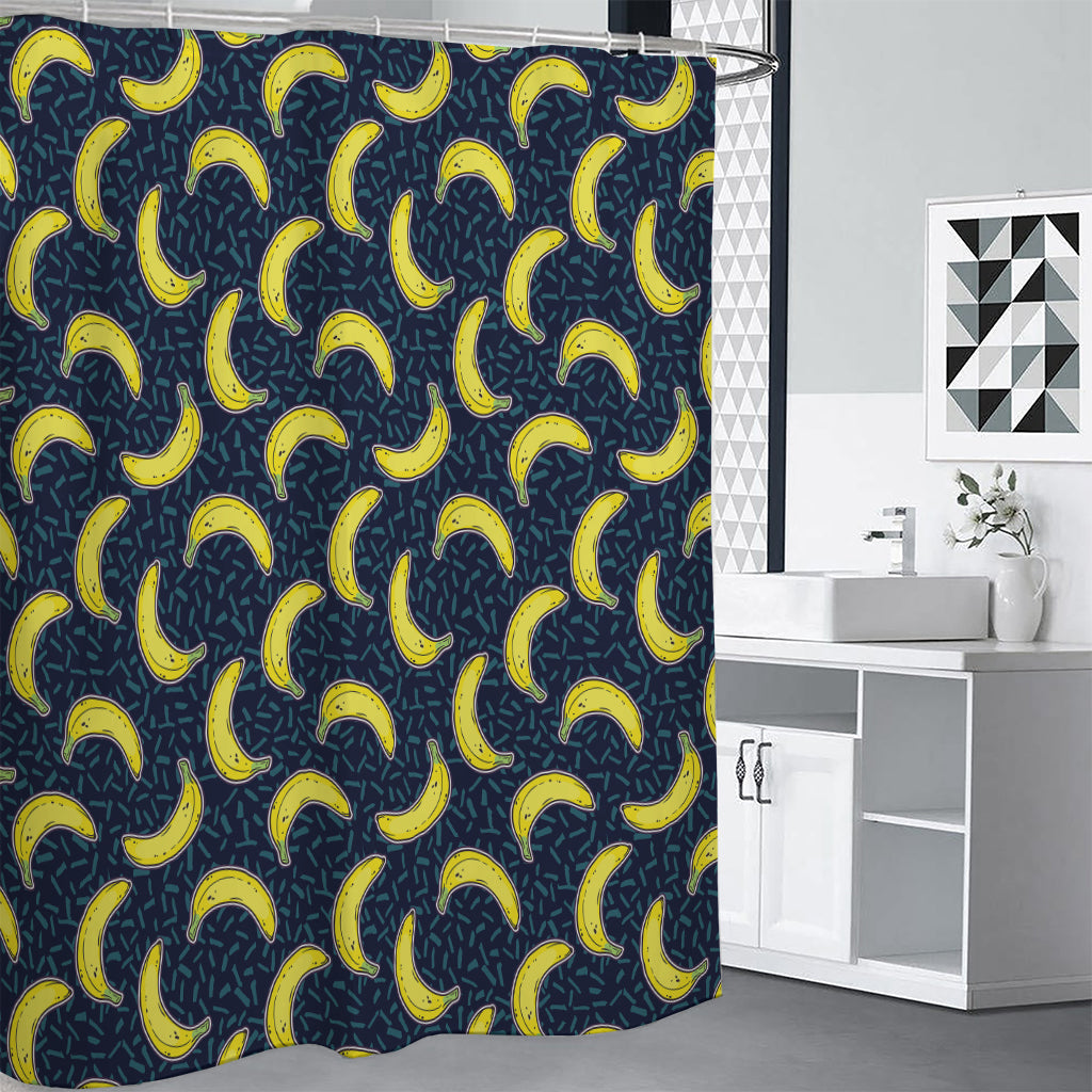 Banana Fruit Pattern Print Shower Curtain