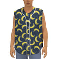 Banana Fruit Pattern Print Sleeveless Baseball Jersey