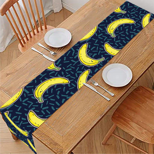 Banana Fruit Pattern Print Table Runner