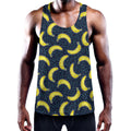 Banana Fruit Pattern Print Men's Workout Tank Top