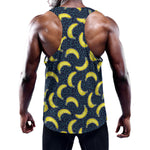 Banana Fruit Pattern Print Training Tank Top
