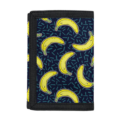Banana Fruit Pattern Print Trifold Wallet