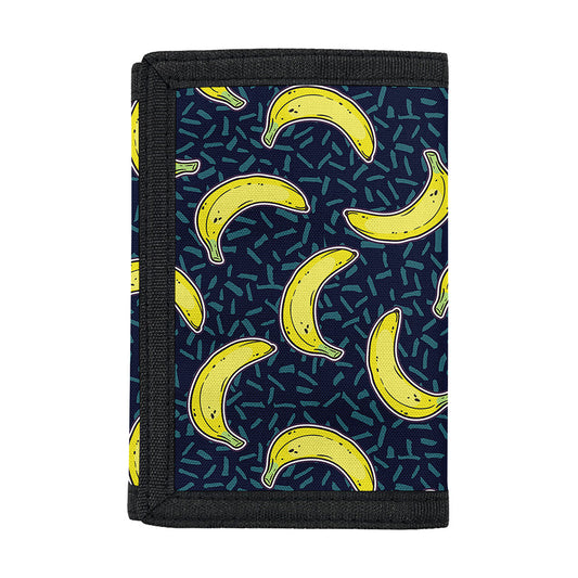 Banana Fruit Pattern Print Trifold Wallet