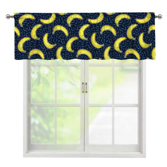 Banana Fruit Pattern Print Window Valance