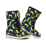 Banana Fruit Pattern Print Winter Boots