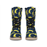 Banana Fruit Pattern Print Winter Boots