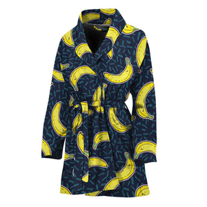 Banana Fruit Pattern Print Women's Bathrobe