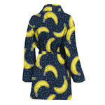 Banana Fruit Pattern Print Women's Bathrobe