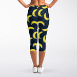 Banana Fruit Pattern Print Women's Capri Leggings