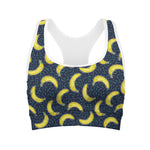 Banana Fruit Pattern Print Women's Sports Bra