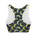 Banana Fruit Pattern Print Women's Sports Bra
