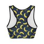 Banana Fruit Pattern Print Women's Sports Bra