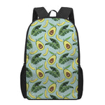 Banana Leaf Avocado Pattern Print 17 Inch Backpack