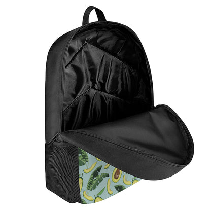 Banana Leaf Avocado Pattern Print 17 Inch Backpack