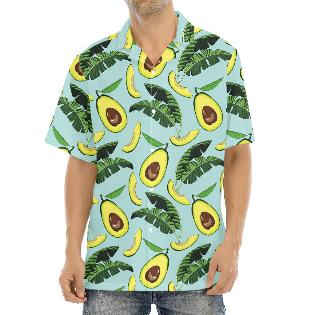 Banana Leaf Avocado Pattern Print Aloha Shirt