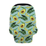 Banana Leaf Avocado Pattern Print Baby Seat Cover